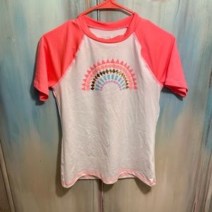 Cat & Jack only washed never worn rainbow swim shirt.  Size Girls XL 14/16.